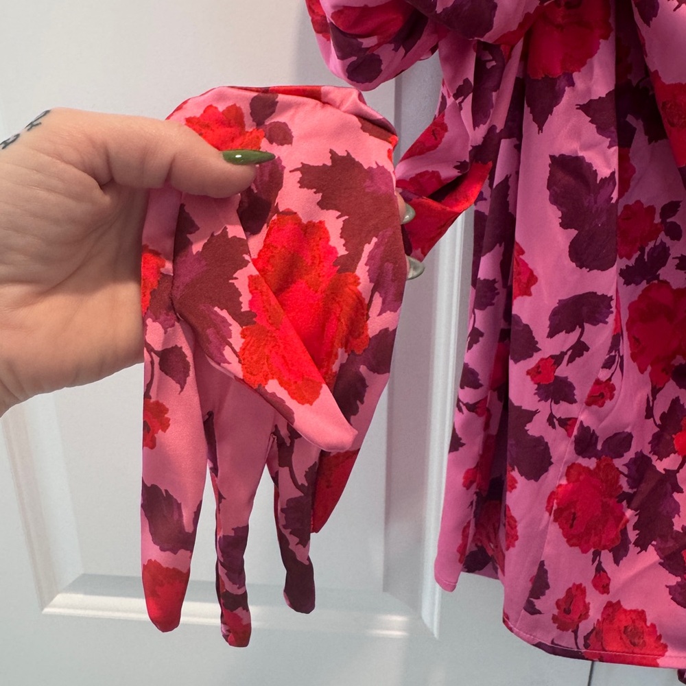 BRAND NEW For Love & Lemons Huda floral mini dress XL - Picture 3 of 11